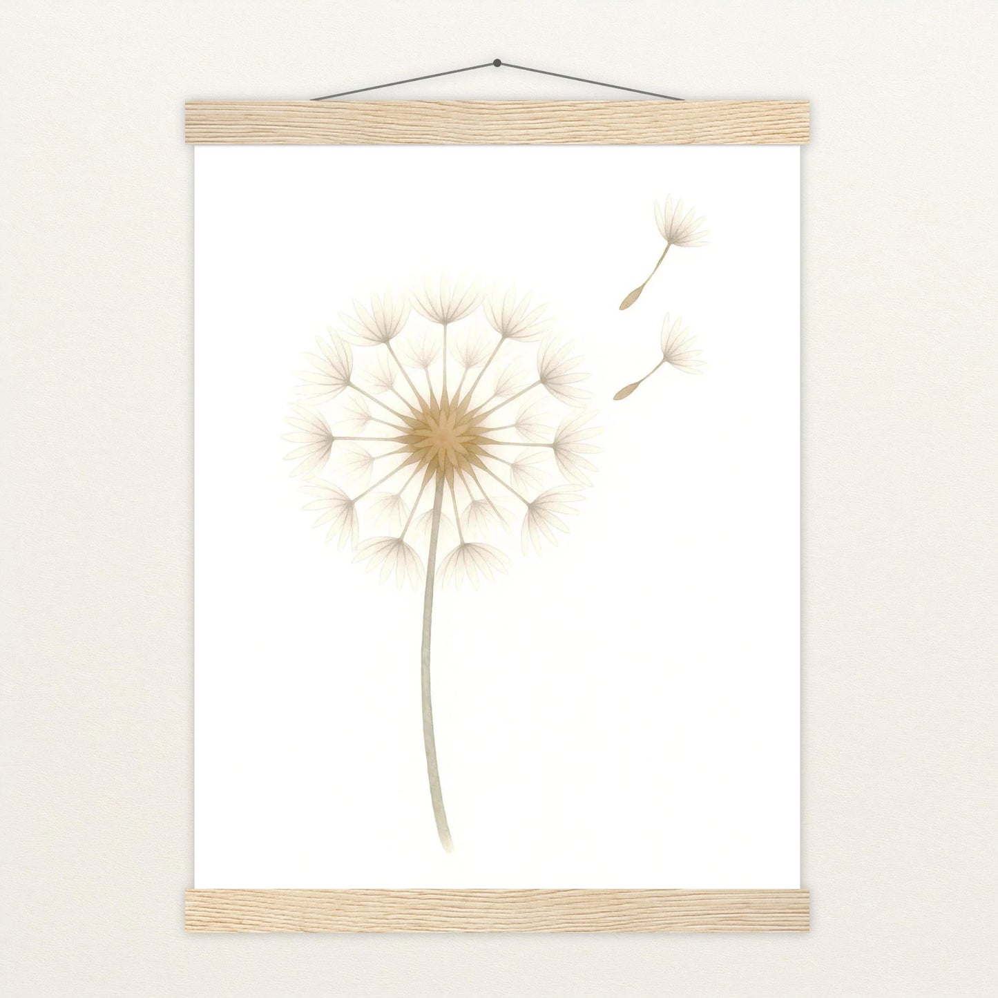 Löwenzahn Poster mit Leisten von tinylearner