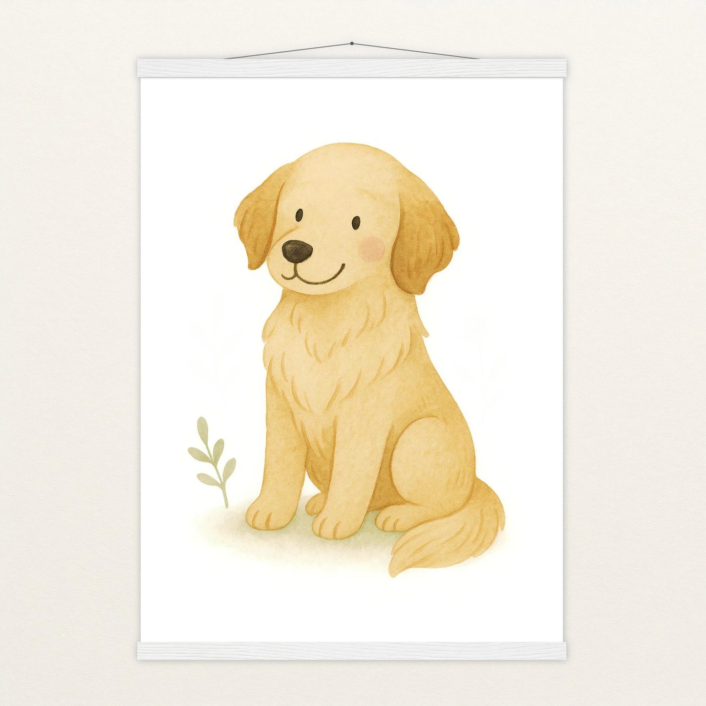 Hugo der Hund Poster mit Leisten von tinylearner