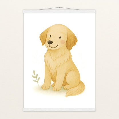 Hugo der Hund Poster mit Leisten von tinylearner