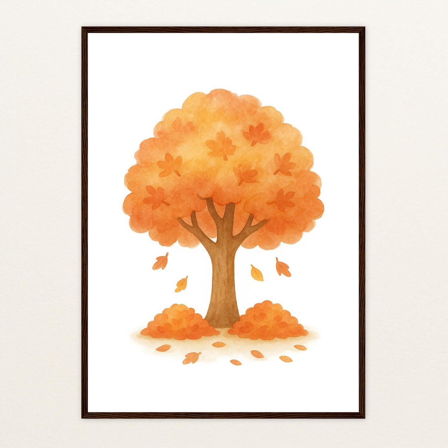 Ahornbaum Poster mit Holzrahmen von tinylearner