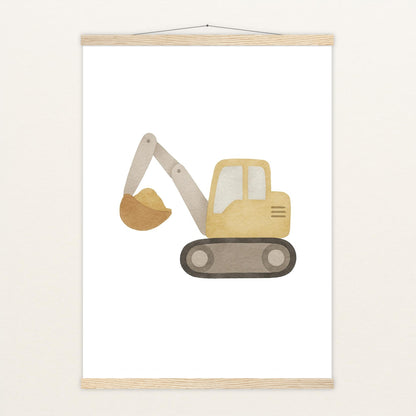 Bagger Poster mit Leisten von tinylearner