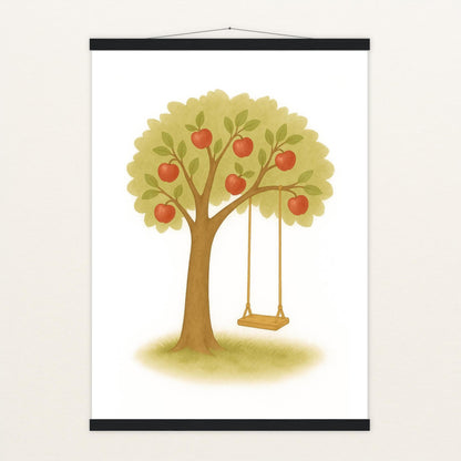 Apfelbaum Poster mit Leisten von tinylearner