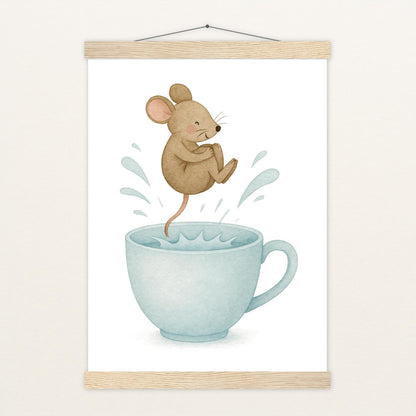 Mimi die Maus - Motiv: "Pool" Poster mit Leisten von tinylearner