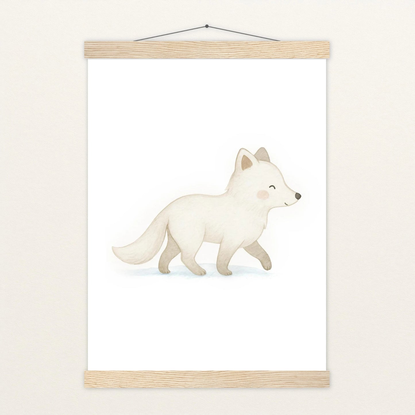 Pino der Polarfuchs Poster mit Leisten von tinylearner