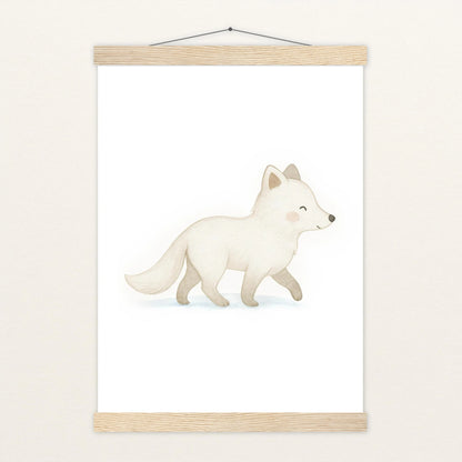 Pino der Polarfuchs Poster mit Leisten von tinylearner