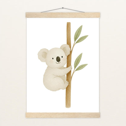 Kori der Koala Poster mit Leisten von tinylearner
