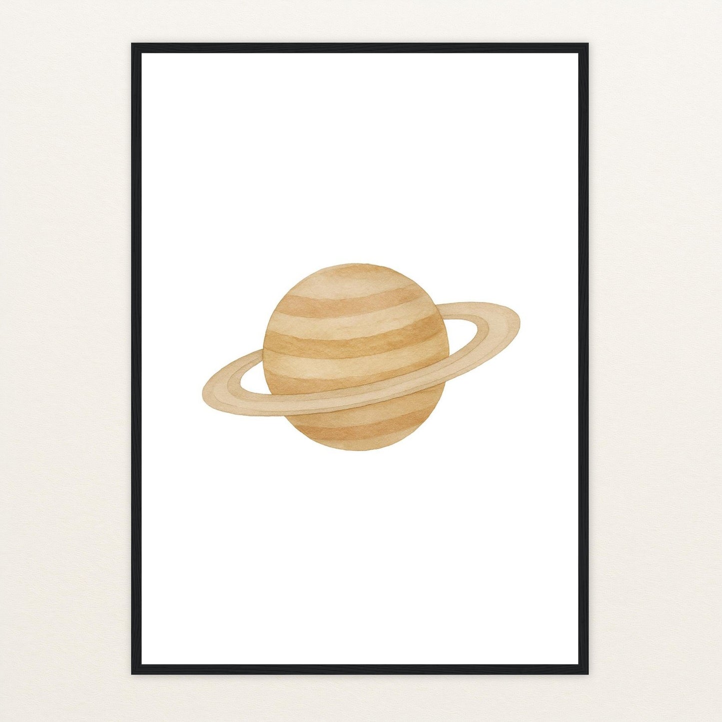 Saturn Poster mit Holzrahmen von tinylearner