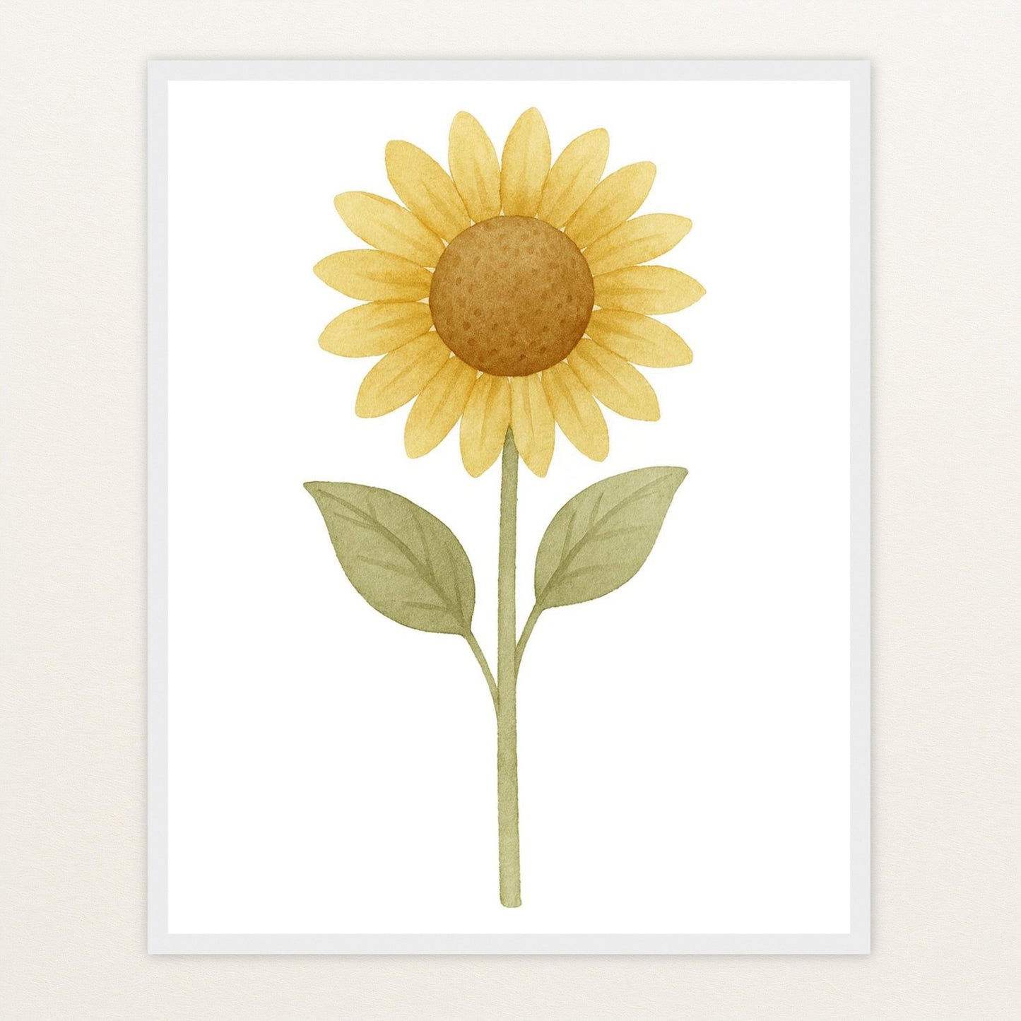 Sonnenblume Poster mit Holzrahmen von tinylearner