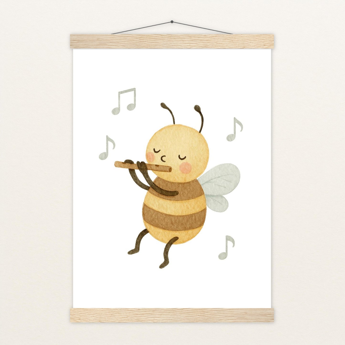 Bibi die Biene - Motiv: "Flöte" Poster mit Leisten von tinylearner