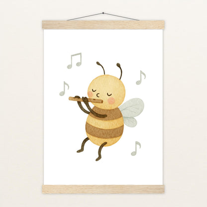 Bibi die Biene - Motiv: "Flöte" Poster mit Leisten von tinylearner