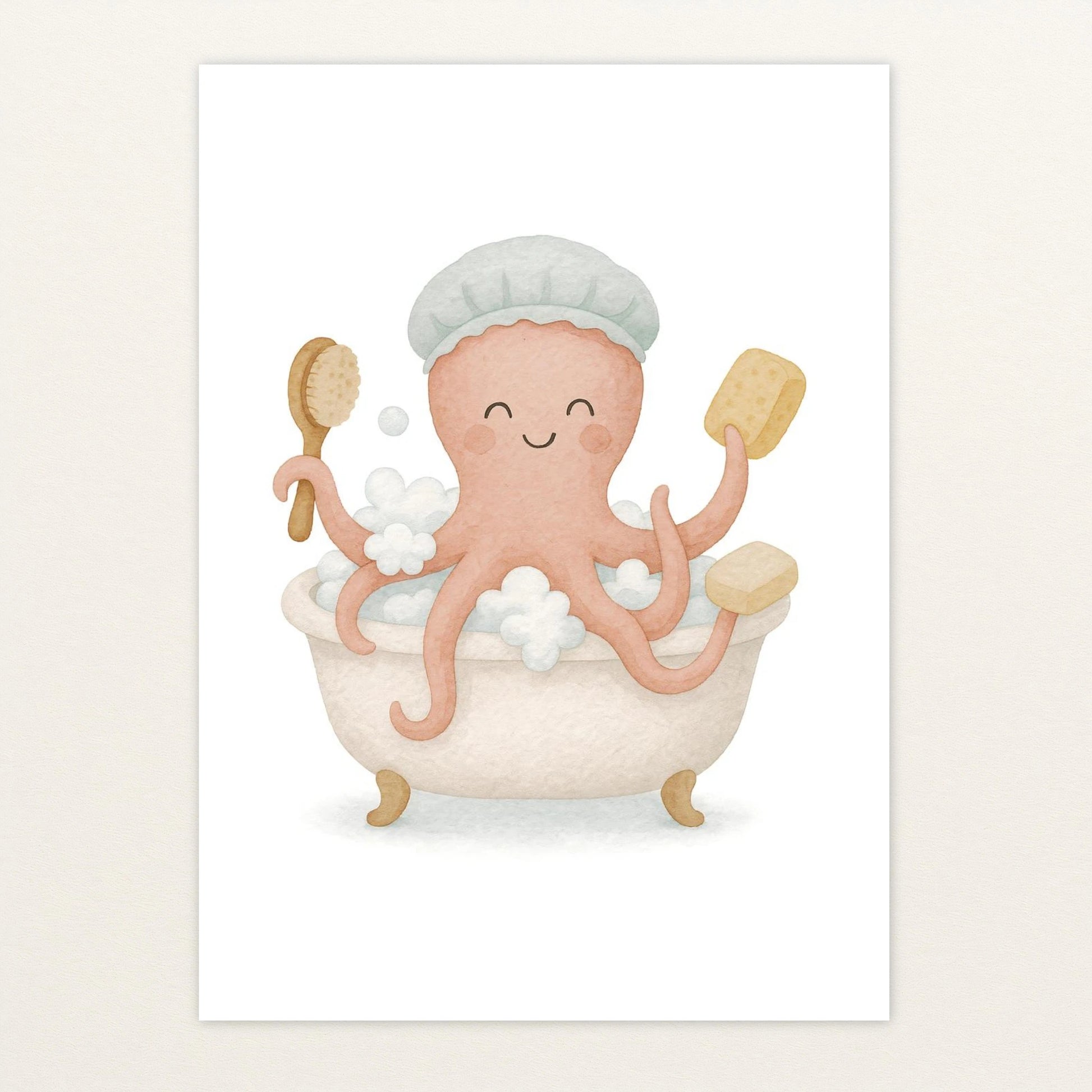 Tilli der Tintenfisch - Motiv: "Baden" Poster von tinylearner
