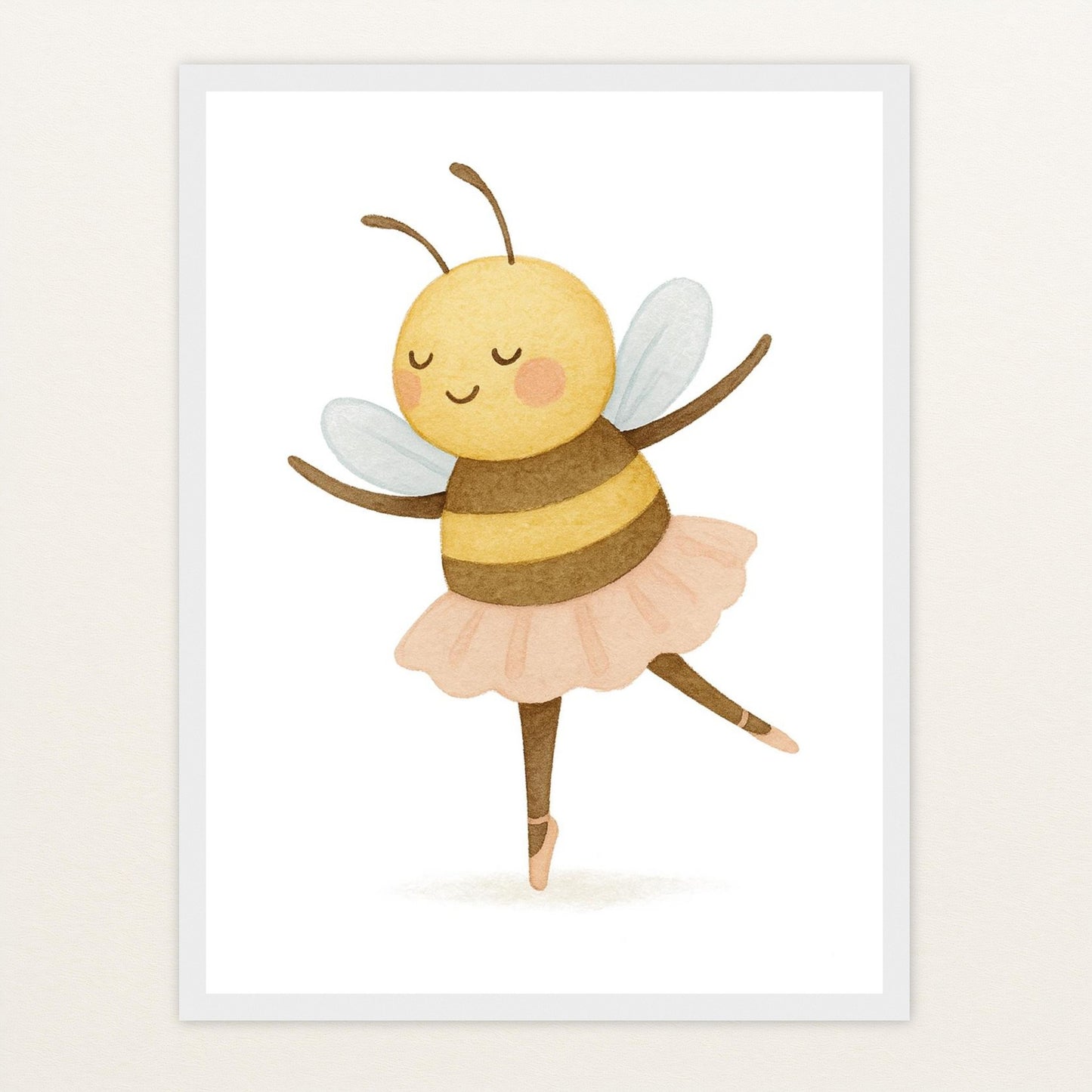 Bibi die Biene - Motiv: "Ballett" Poster mit Holzrahmen von tinylearner