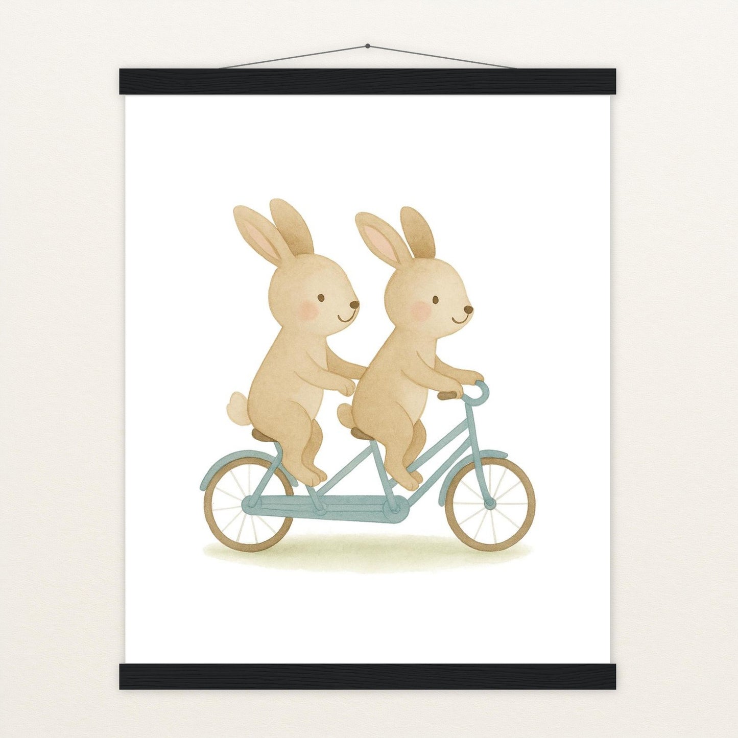 Holly der Hase - Motiv: "Tandem" Poster mit Leisten von tinylearner