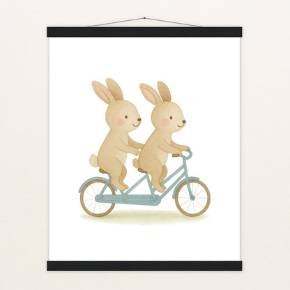 Holly der Hase - Motiv: "Tandem" Poster mit Leisten von tinylearner