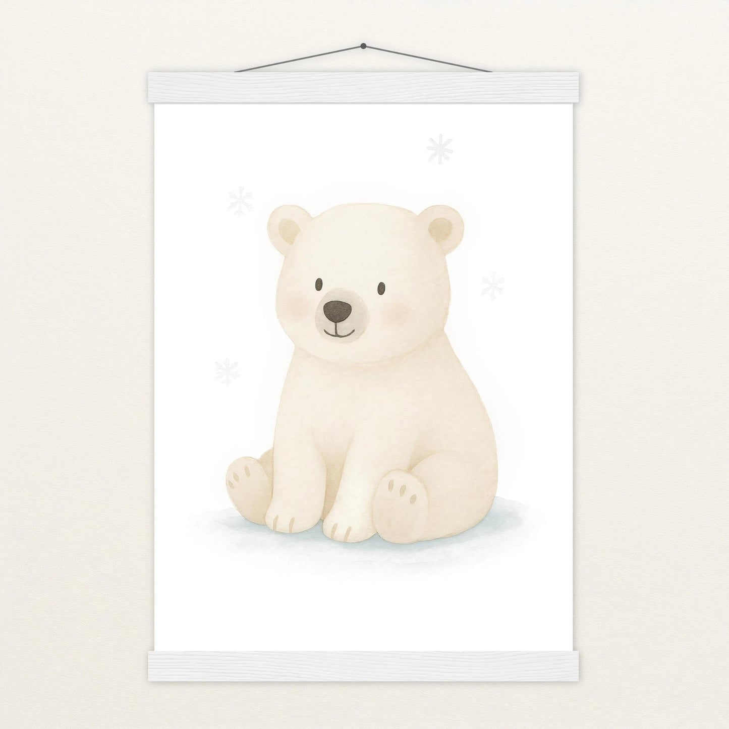 Pummel der Polarbär Poster mit Leisten von tinylearner