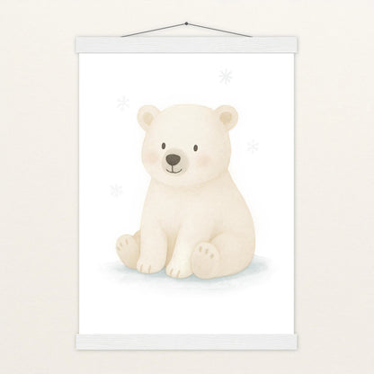 Pummel der Polarbär Poster mit Leisten von tinylearner