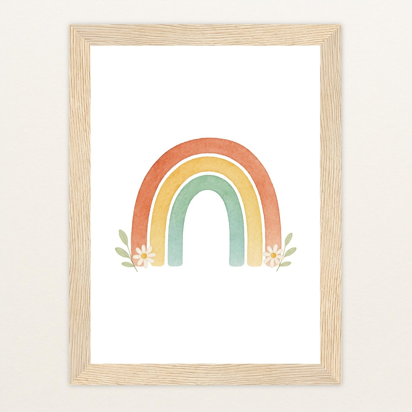 Regenbogen Poster mit Holzrahmen von tinylearner