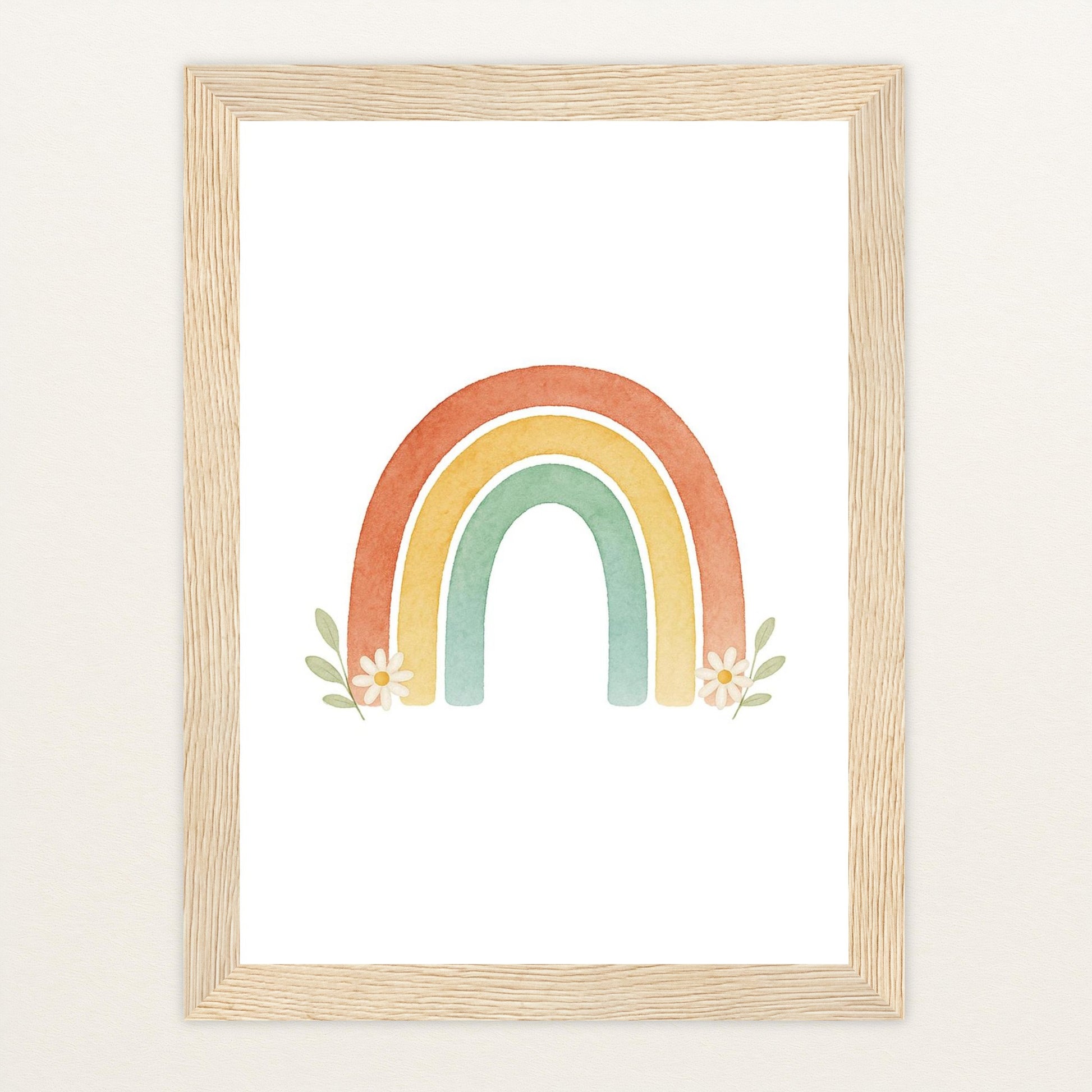 Regenbogen Poster mit Holzrahmen von tinylearner