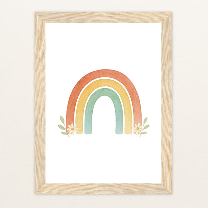Regenbogen Poster mit Holzrahmen von tinylearner