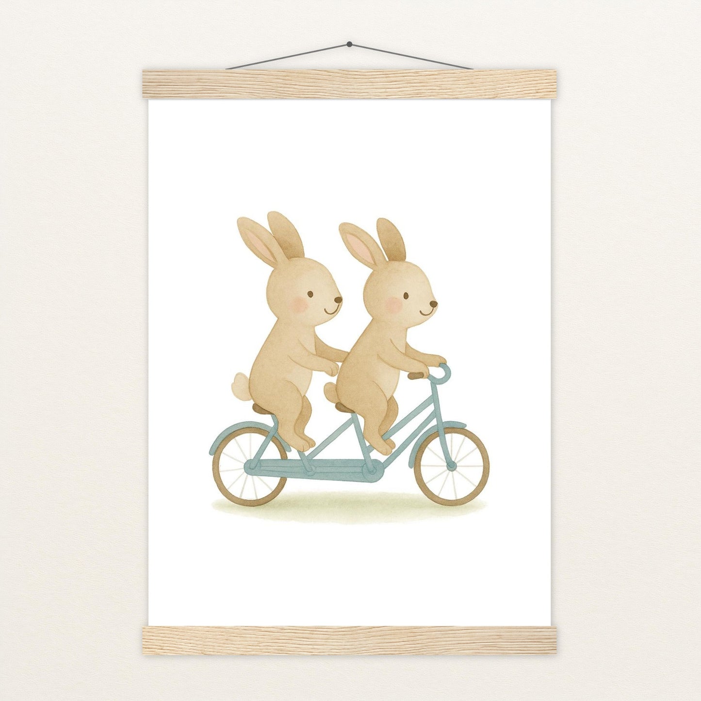 Holly der Hase - Motiv: "Tandem" Poster mit Leisten von tinylearner