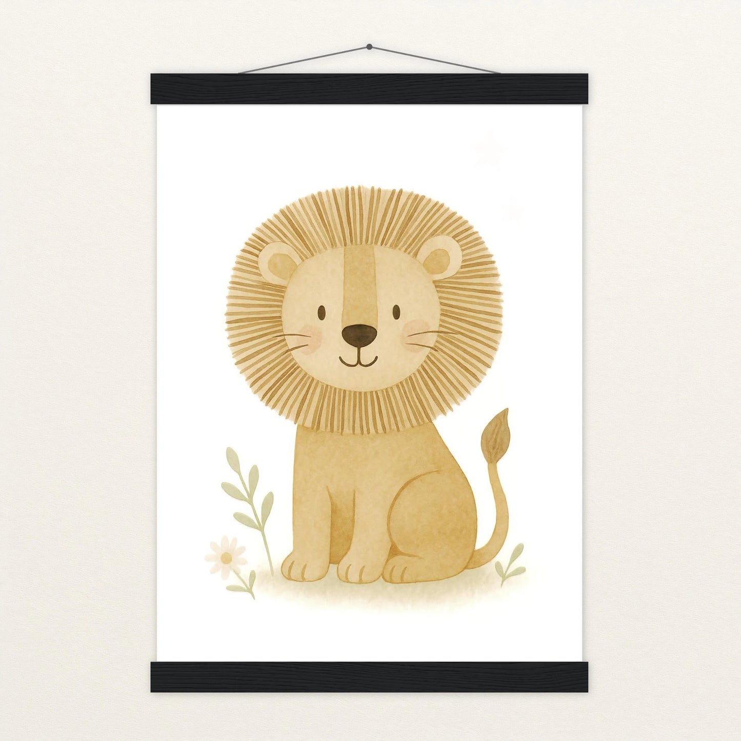 Leo der Löwe Poster mit Leisten von tinylearner