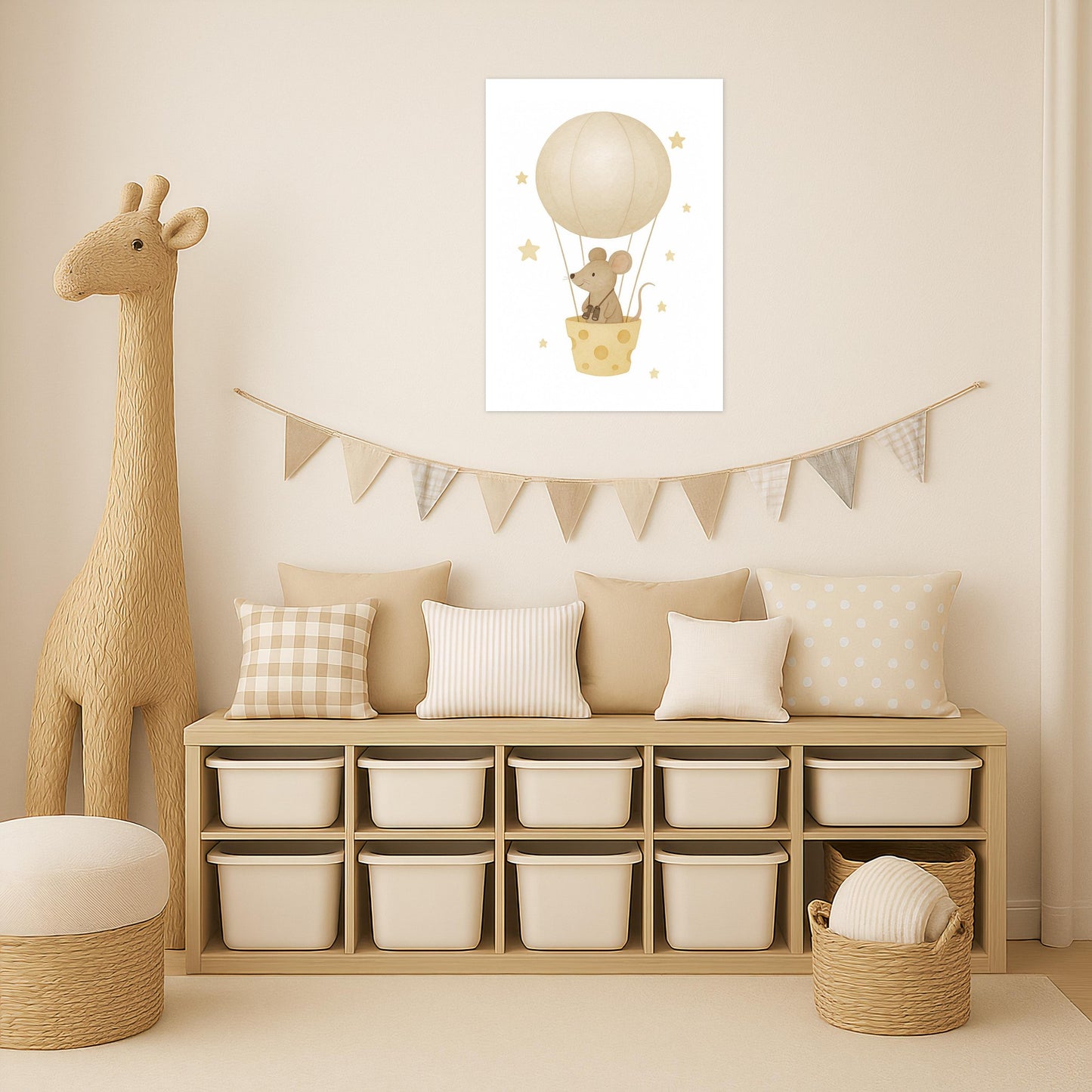 Mimi die Maus - Motiv: "Heißluftballon" Poster von tinylearner