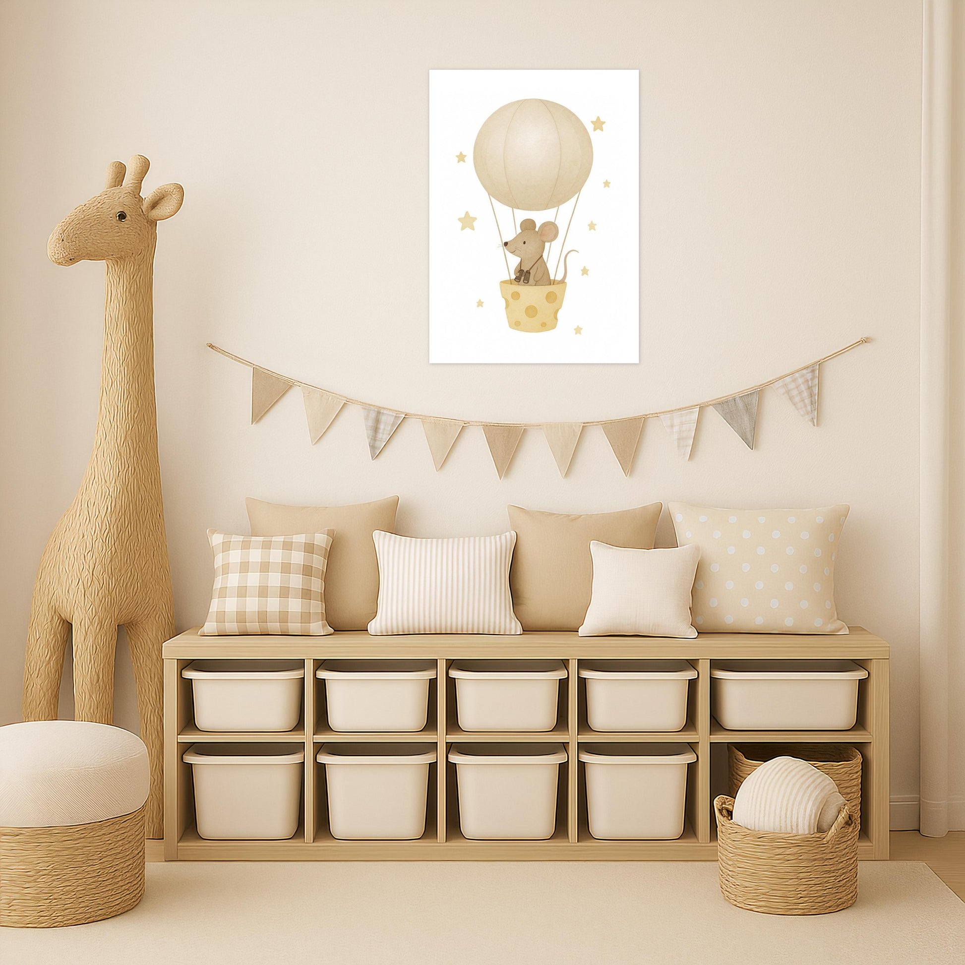 Mimi die Maus - Motiv: "Heißluftballon" Poster von tinylearner
