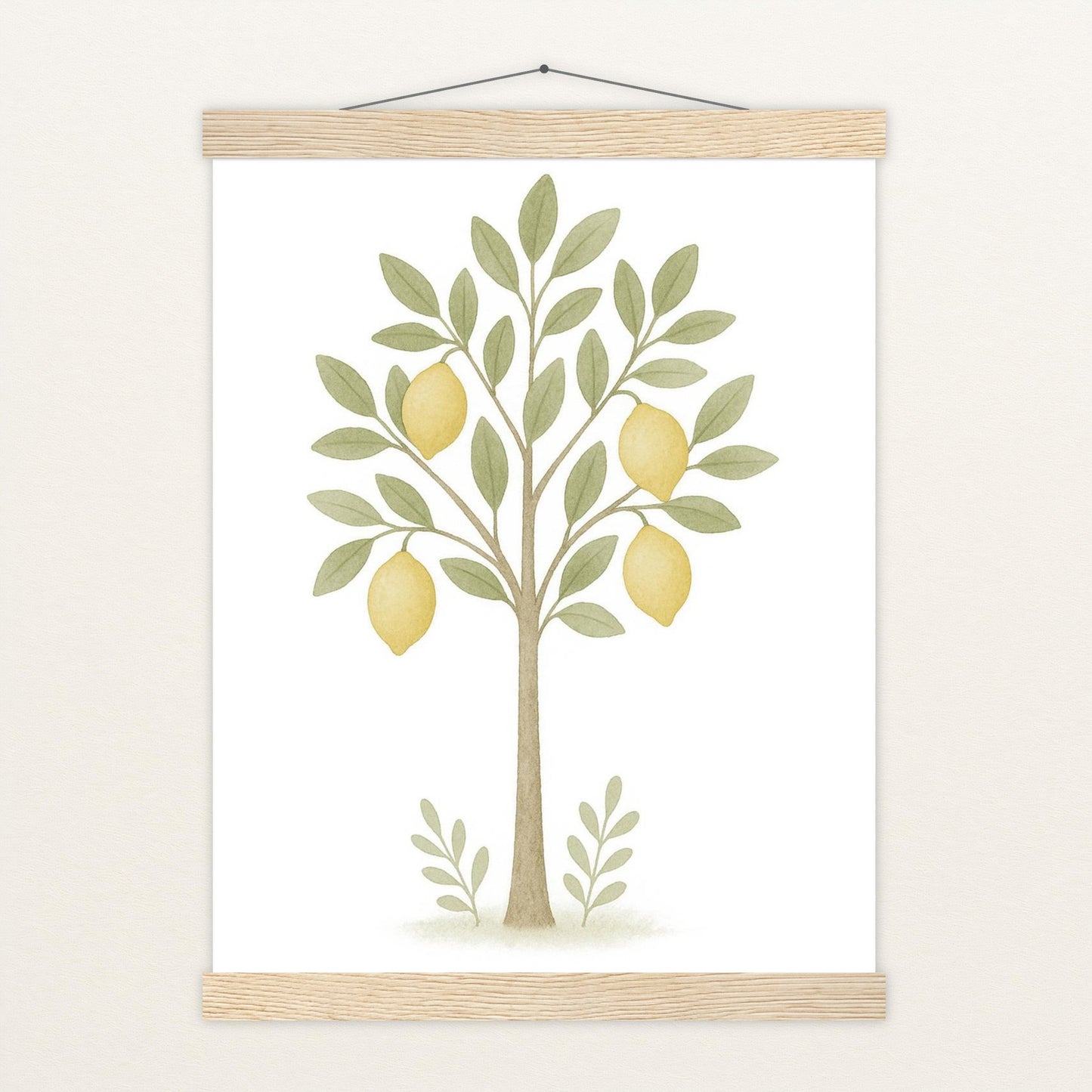 Zitronenbaum Poster mit Leisten von tinylearner