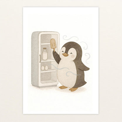 Pia der Pinguin - Motiv: "Eis" Poster von tinylearner
