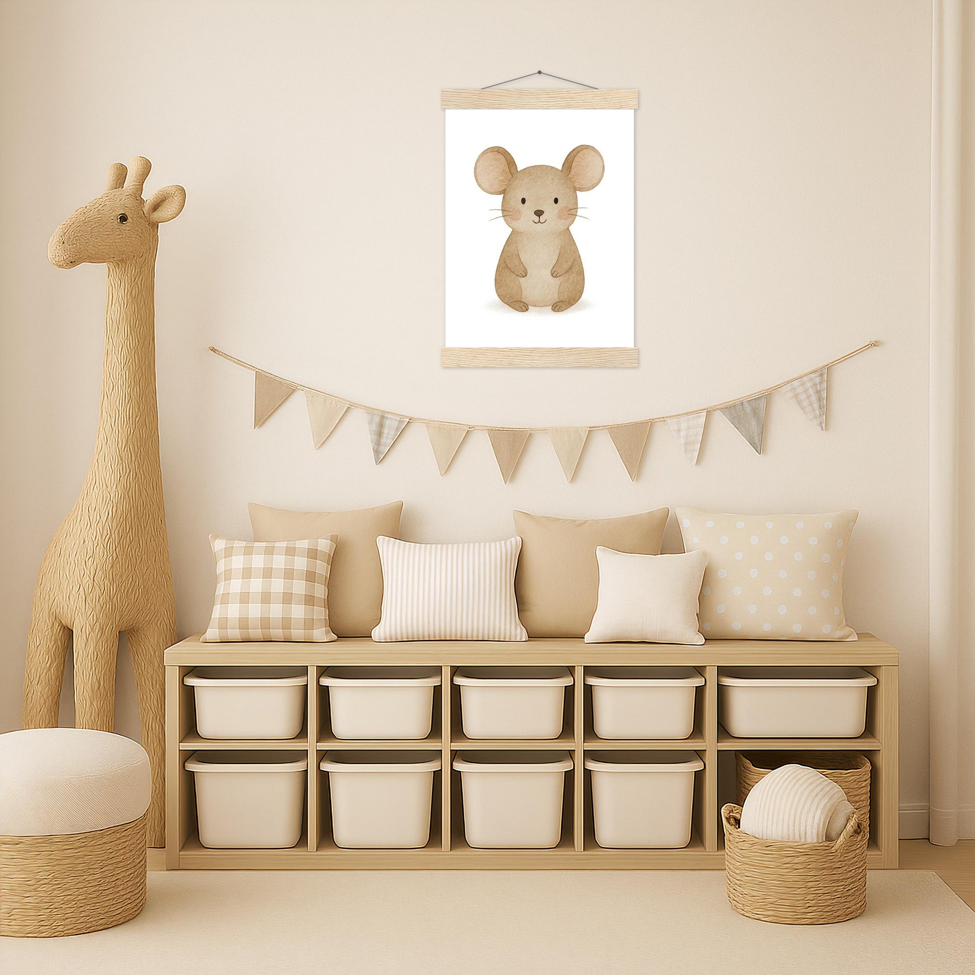 Mimi die Maus Poster mit Leisten von tinylearner