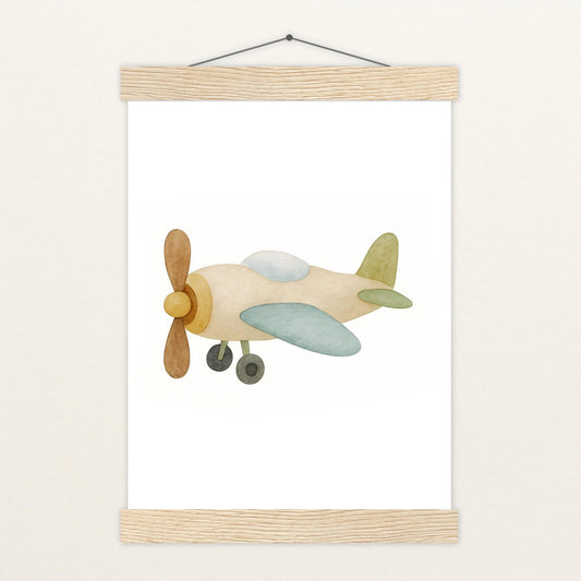 Propellerflugzeug Poster mit Leisten von tinylearner