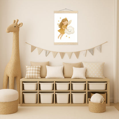 Fina die Fee - Motiv: "Wolke" Poster mit Leisten von tinylearner