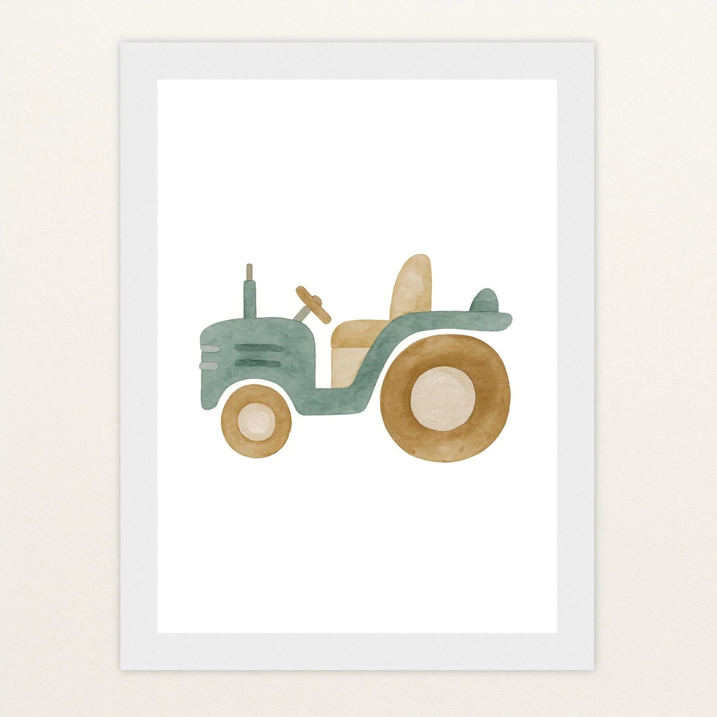 Traktor Poster mit Holzrahmen von tinylearner