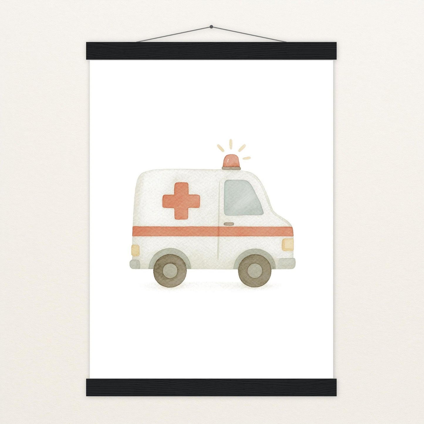 Krankenwagen Poster mit Leisten von tinylearner