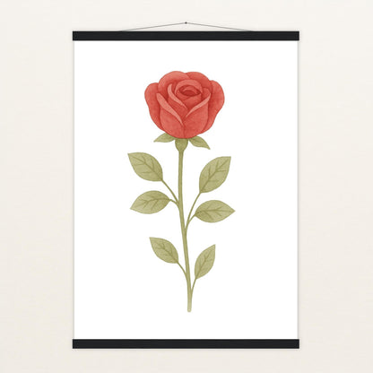 Rose Poster mit Leisten von tinylearner