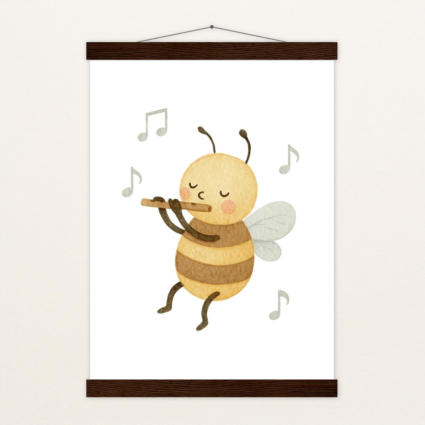 Bibi die Biene - Motiv: "Flöte" Poster mit Leisten von tinylearner