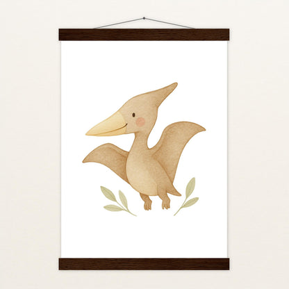 Dinosaurier Pteranodon Poster mit Leisten von tinylearner