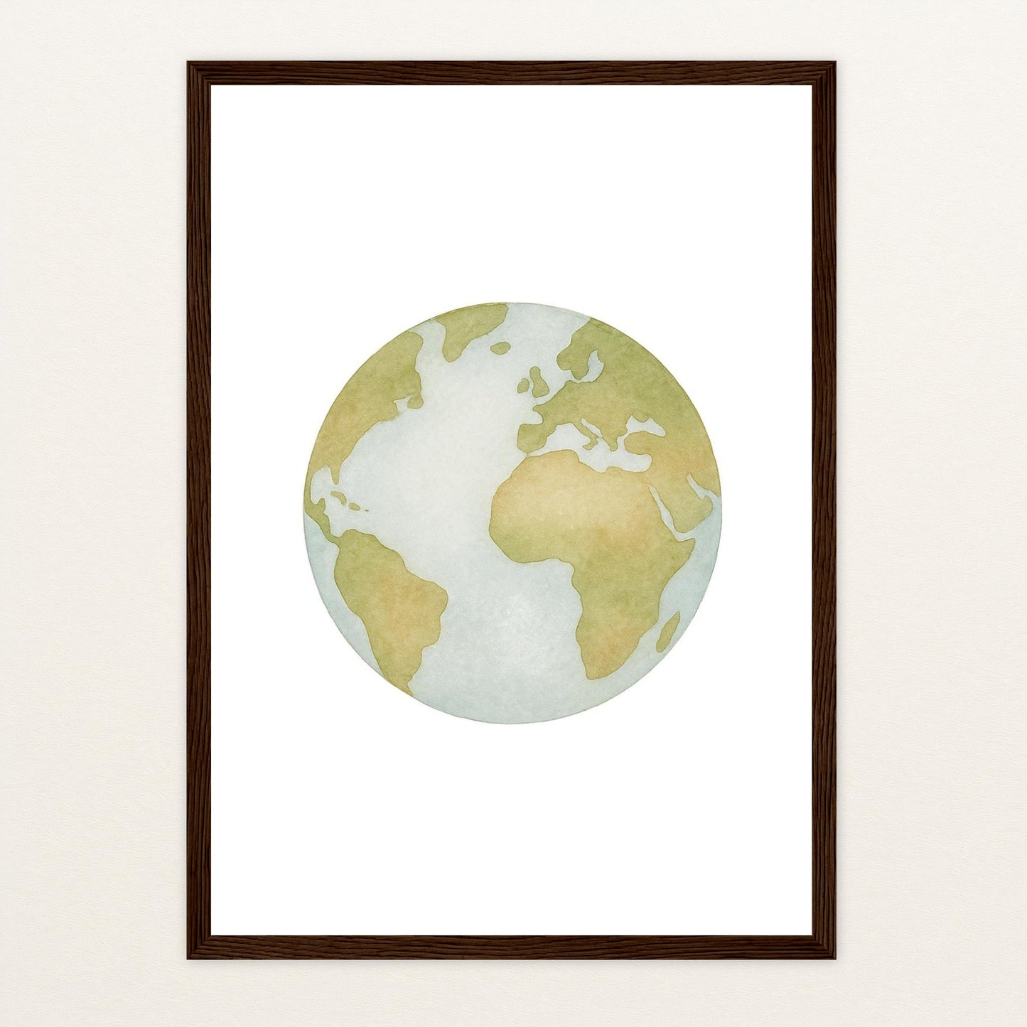 Erde Poster mit Holzrahmen von tinylearner