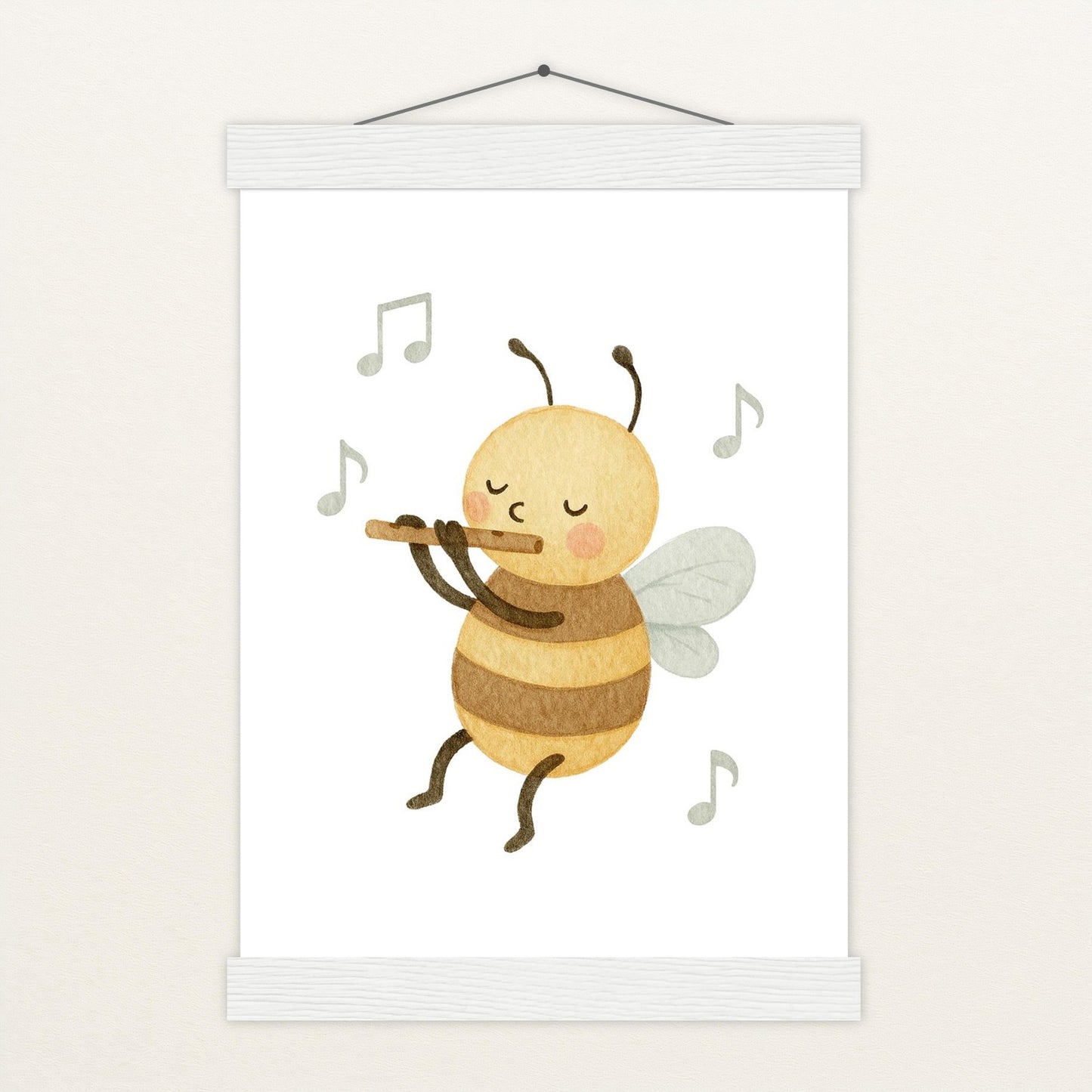 Bibi die Biene - Motiv: "Flöte" Poster mit Leisten von tinylearner