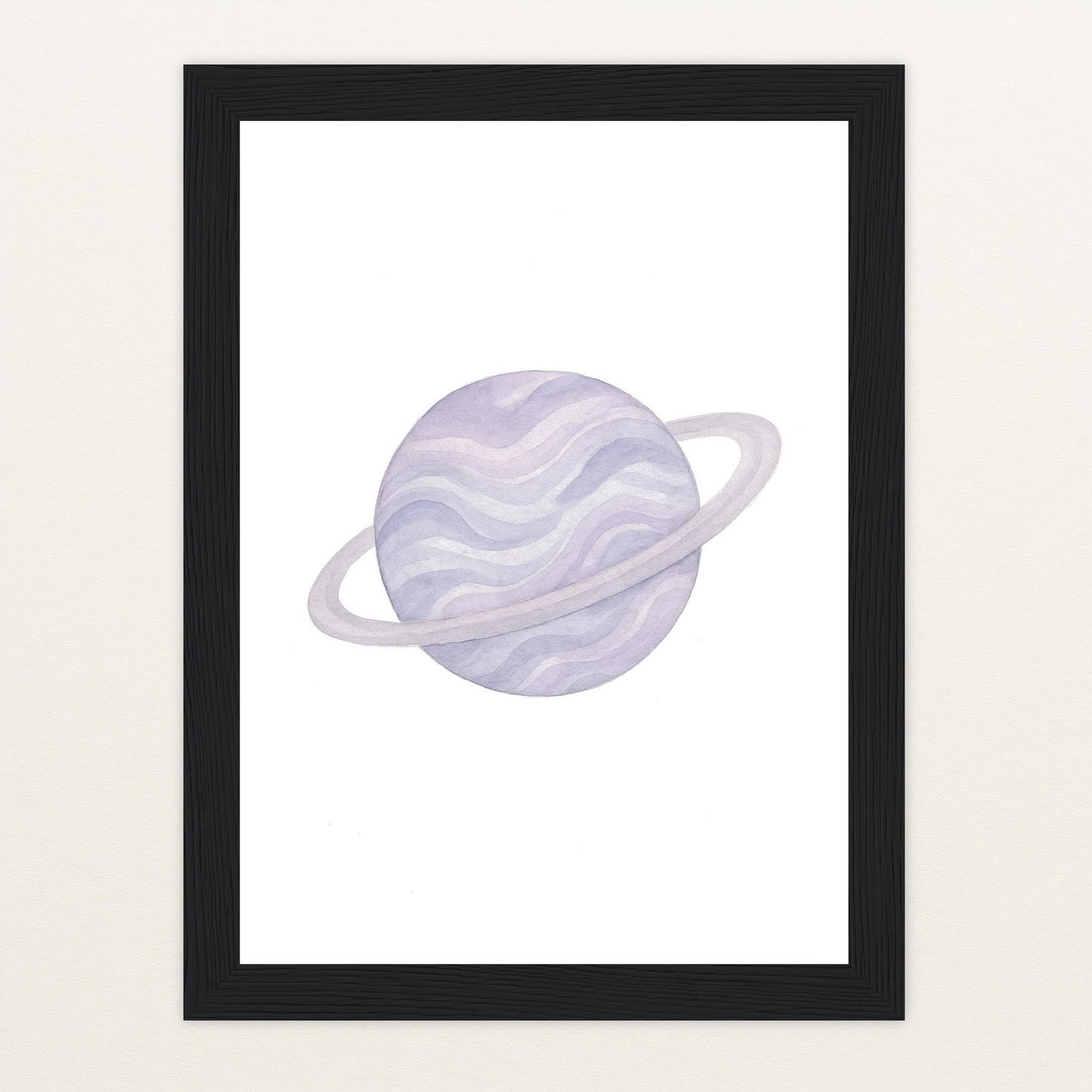 Planet Poster mit Holzrahmen von tinylearner