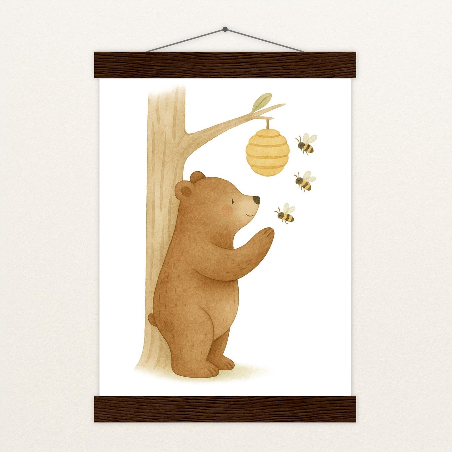 Balu der Bär - Motiv: "Bienenstock" Poster mit Leisten von tinylearner