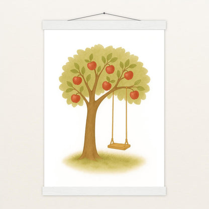 Apfelbaum Poster mit Leisten von tinylearner
