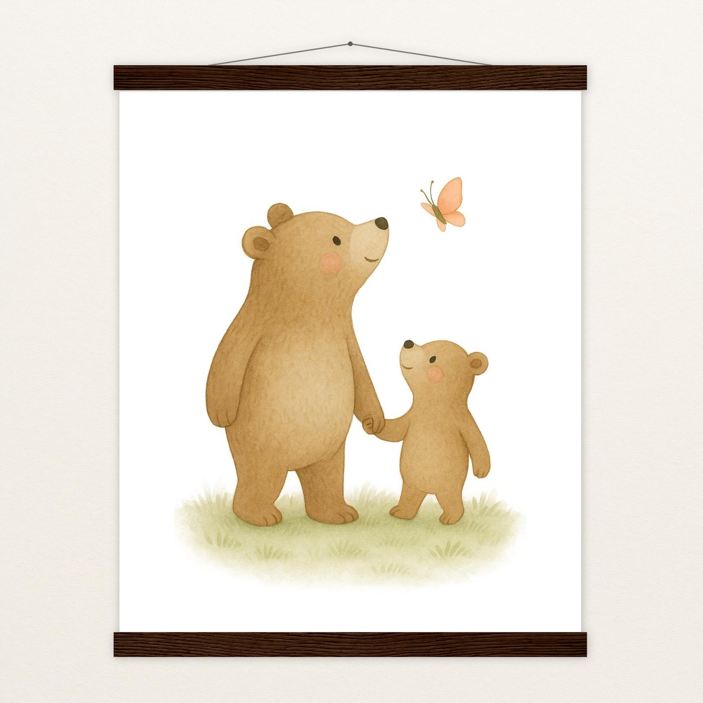 Balu der Bär - Motiv: "Schmetterling" Poster mit Leisten von tinylearner