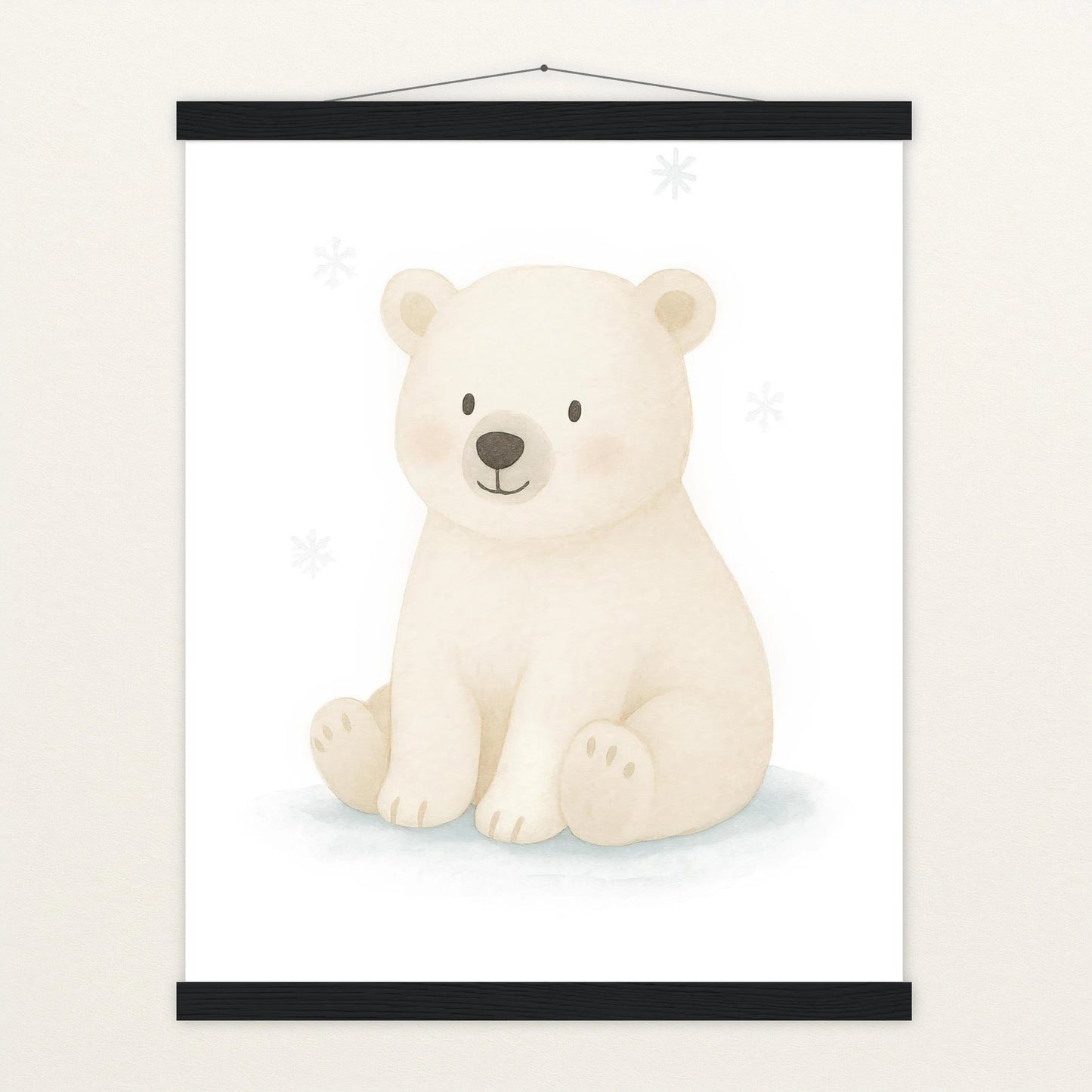 Pummel der Polarbär Poster mit Leisten von tinylearner