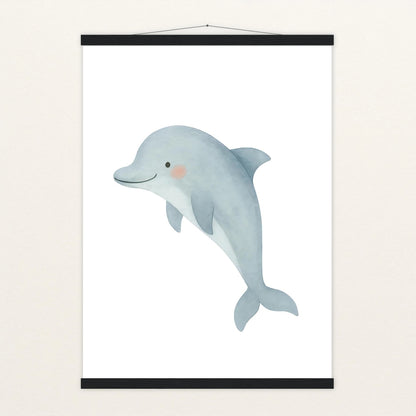 Dora der Delfin Poster mit Leisten von tinylearner