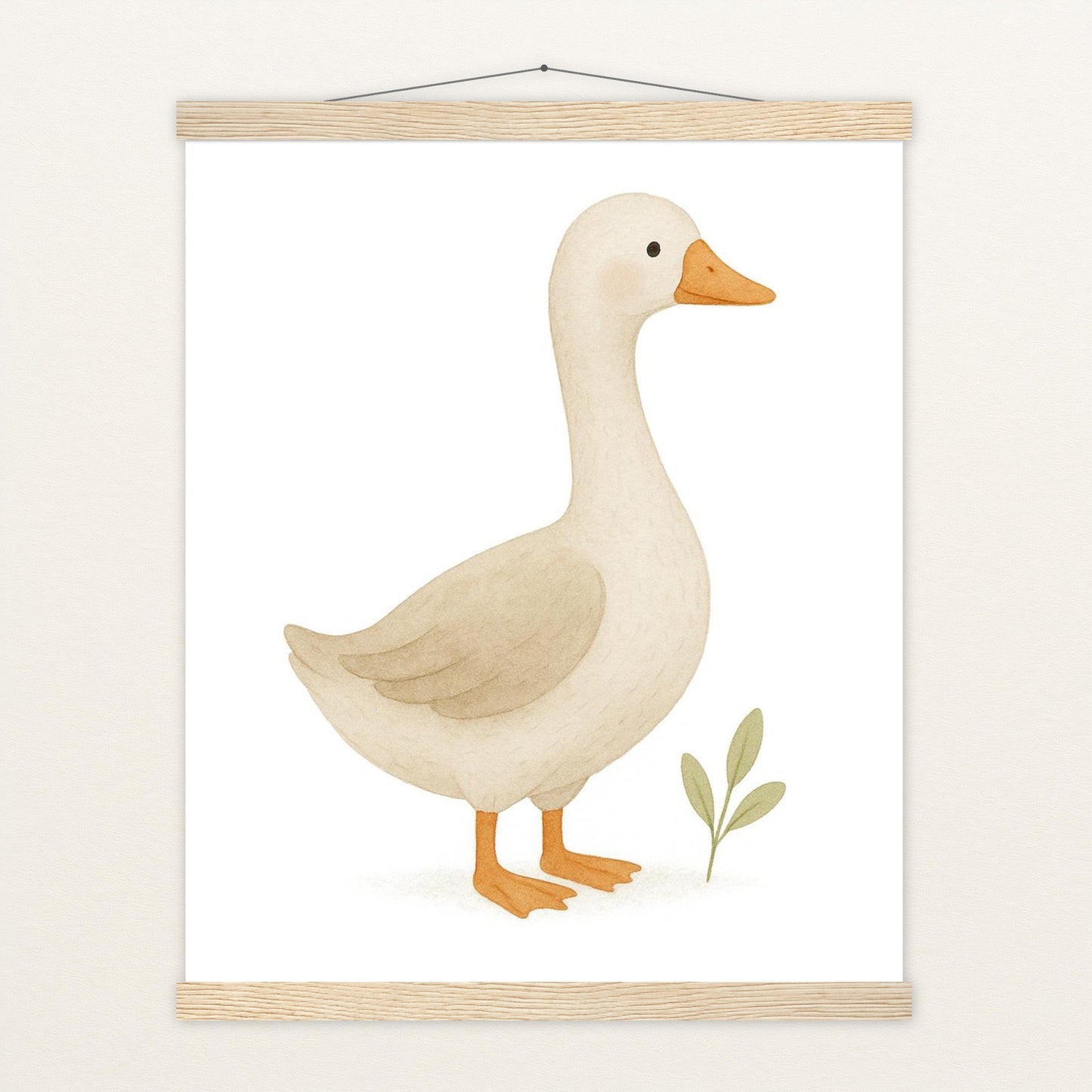 Gusi die Gans Poster mit Leisten von tinylearner