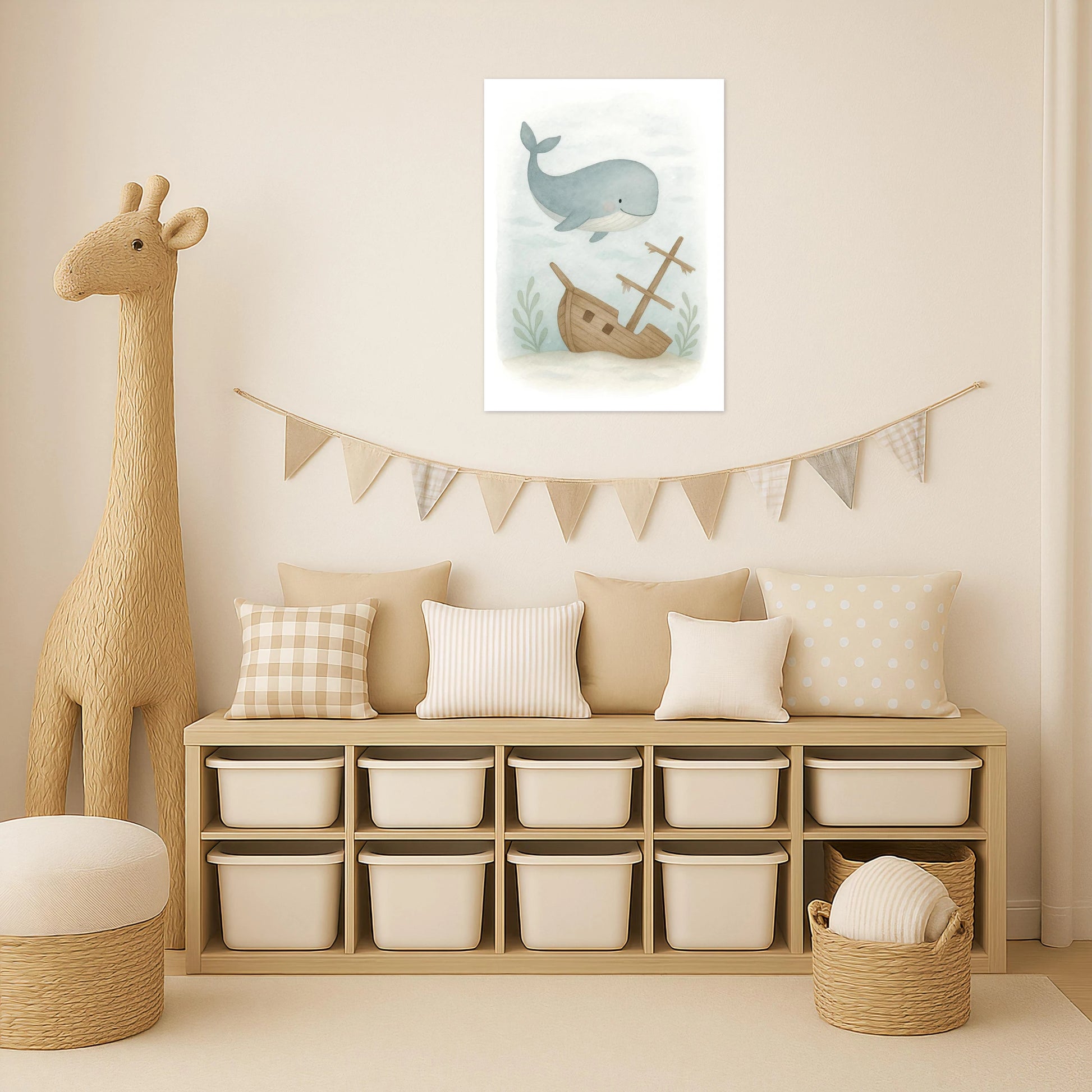 Willi der Wal - Motiv: "Schiffswrack" Poster von tinylearner