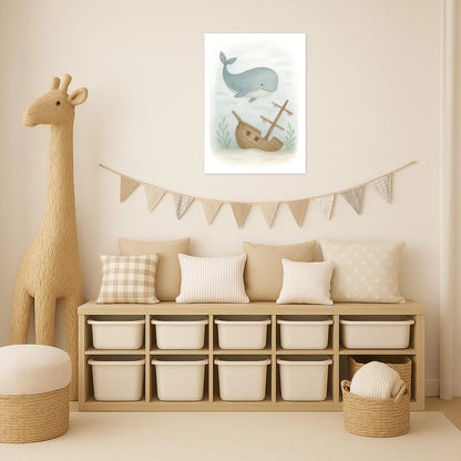 Willi der Wal - Motiv: "Schiffswrack" Poster von tinylearner