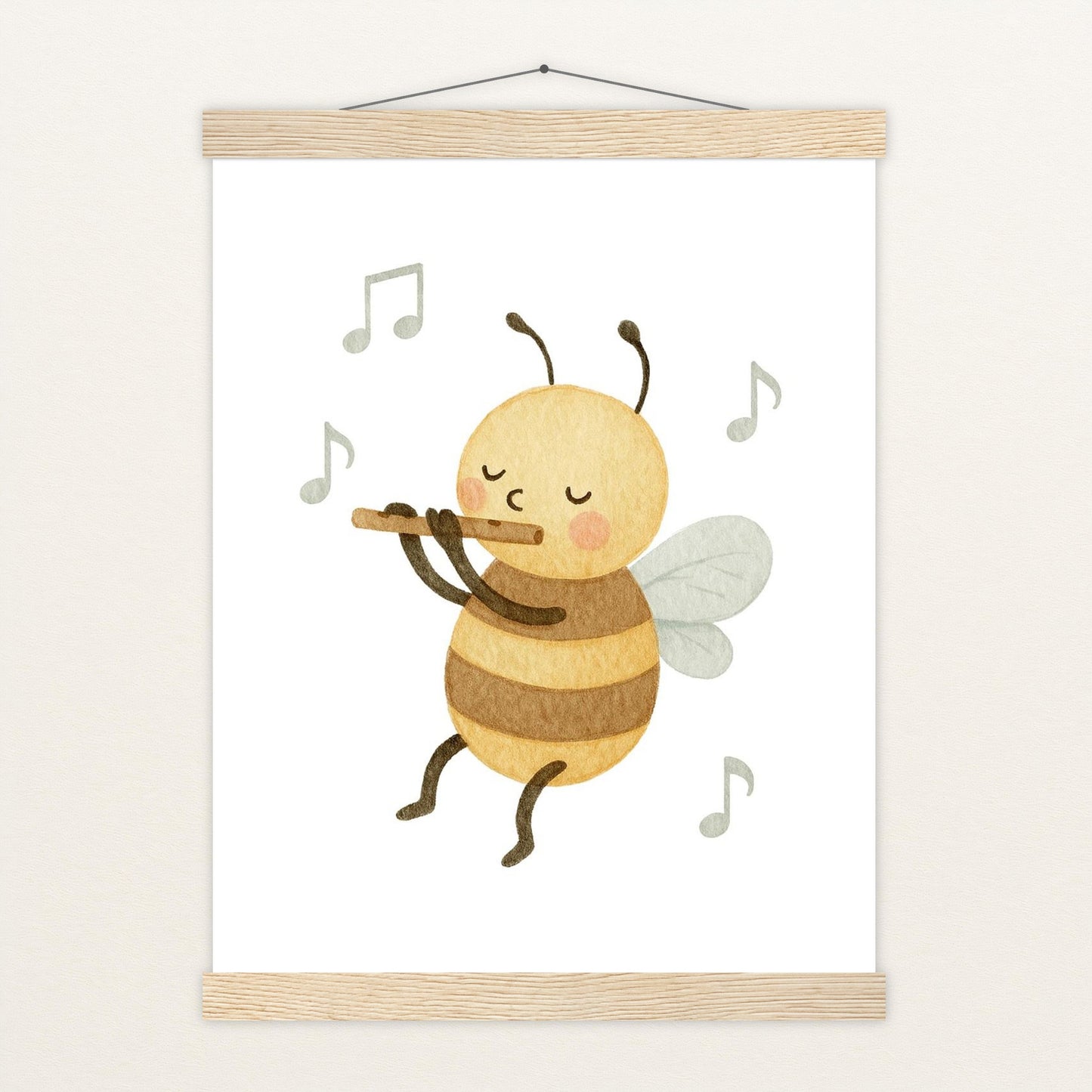 Bibi die Biene - Motiv: "Flöte" Poster mit Leisten von tinylearner