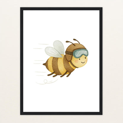 Bibi die Biene Poster mit Holzrahmen von tinylearner